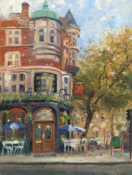 Thomas Kinkade bloomsbury cafe